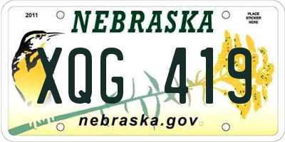 NE license plate XQG419