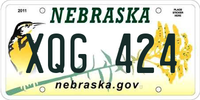 NE license plate XQG424