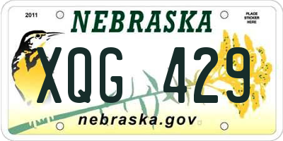 NE license plate XQG429