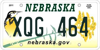 NE license plate XQG464