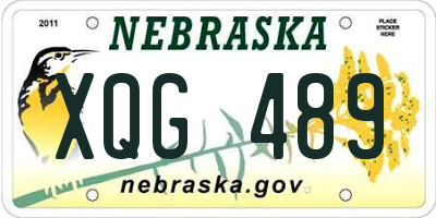 NE license plate XQG489