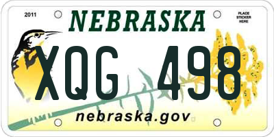 NE license plate XQG498