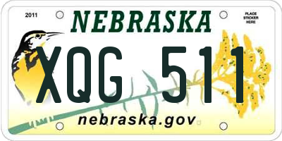 NE license plate XQG511