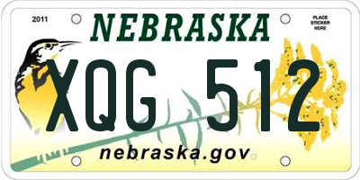 NE license plate XQG512