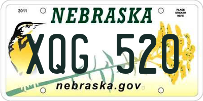 NE license plate XQG520