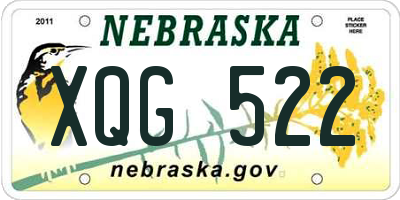 NE license plate XQG522