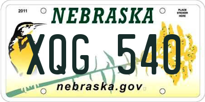 NE license plate XQG540