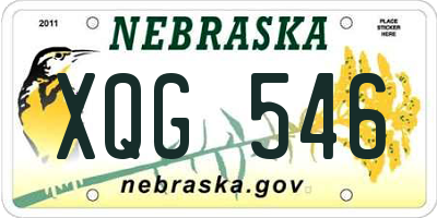 NE license plate XQG546