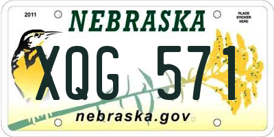 NE license plate XQG571