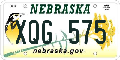 NE license plate XQG575