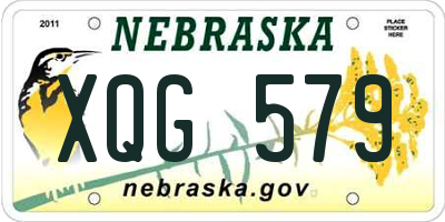 NE license plate XQG579