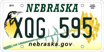 NE license plate XQG595