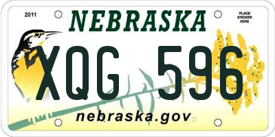 NE license plate XQG596