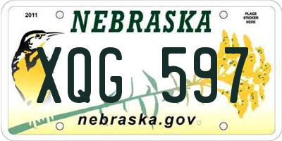 NE license plate XQG597