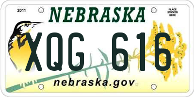 NE license plate XQG616