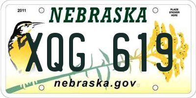 NE license plate XQG619