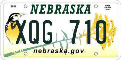 NE license plate XQG710