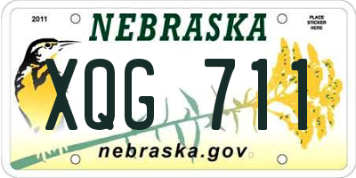 NE license plate XQG711
