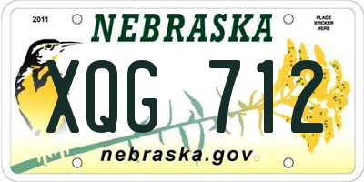 NE license plate XQG712