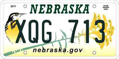 NE license plate XQG713