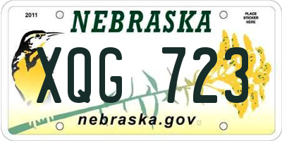 NE license plate XQG723