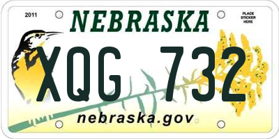NE license plate XQG732