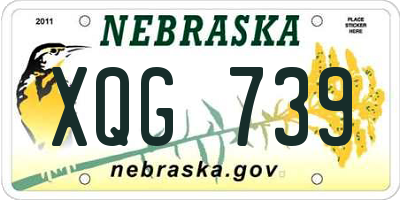 NE license plate XQG739