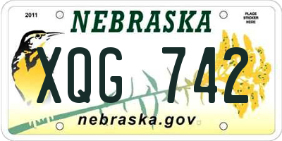 NE license plate XQG742