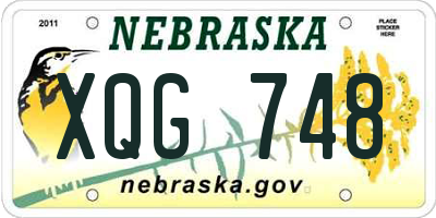 NE license plate XQG748