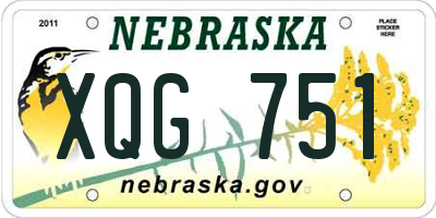 NE license plate XQG751