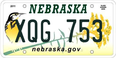 NE license plate XQG753