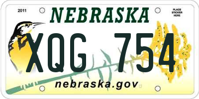 NE license plate XQG754