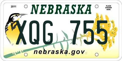 NE license plate XQG755