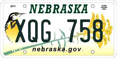 NE license plate XQG758