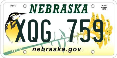NE license plate XQG759
