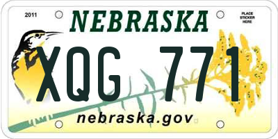 NE license plate XQG771