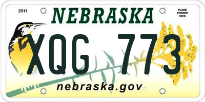 NE license plate XQG773