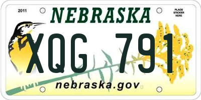 NE license plate XQG791