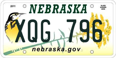 NE license plate XQG796