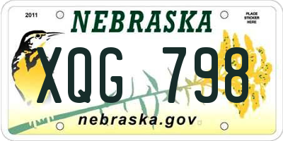 NE license plate XQG798