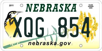 NE license plate XQG854