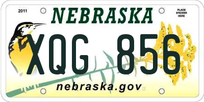 NE license plate XQG856