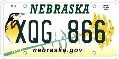 NE license plate XQG866