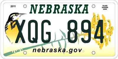 NE license plate XQG894