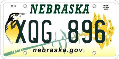 NE license plate XQG896