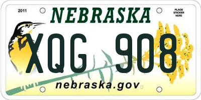 NE license plate XQG908