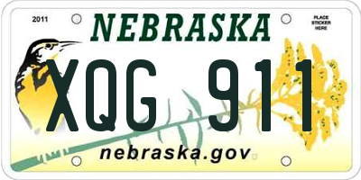 NE license plate XQG911