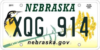 NE license plate XQG914