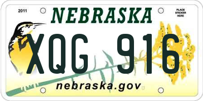 NE license plate XQG916
