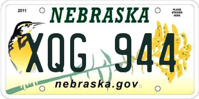 NE license plate XQG944